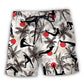 Pilates Tropical Tree Wellness Beach Shorts Pattern View For Resort Days And Outdoor Activities