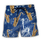 Saxophone USA Independence Day Beach Shorts Artwork Detail For Comfortable Everyday Summer Wear
