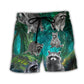 Raccoon Green Nature Beach Shorts For Resort Travel And Thoughtful Summer Gifting