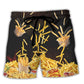 French Fries Fast Food Beach Shorts Pattern View For Resort Days And Outdoor Activities