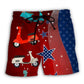 Scooter US Stars Independence Day Beach Shorts Design View For Poolside Relaxation And Holiday Trips