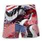 Piano Music Lover US Independence Day Beach Shorts Artwork Detail For Tropical Travel And Everyday Wear