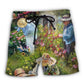Gardening Peaceful Life Nature Beach Shorts For Resort Travel And Thoughtful Summer Gifting