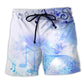 Watercolor Music Notes Artistic Beach Shorts For Summer Vacation And Coastal Travel