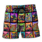 Crazy Cat Lover Kitty Beach Shorts For Warm Weather Travel And Everyday Comfort