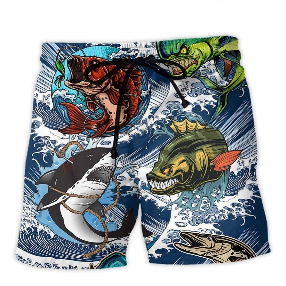 Fishing Is My Life Outdoor Beach Shorts Print View For Coastal Escapes And Casual Outings