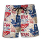 Texas Strong State Pride Beach Shorts Design Detail For Weekend Getaways And Beach Days