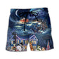 Santa Family Love Holiday Lights Beach Shorts For Outdoor Adventures And Thoughtful Seasonal Gifts