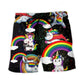 LGBT Pride Unicorn Funny Beach Shorts Print View For Coastal Escapes And Casual Outings