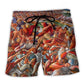 American Football Strength Power Beach Shorts Design Detail For Weekend Getaways And Beach Days