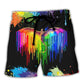 Pride Dragon Color Of Happiness Beach Shorts Pattern Detail For Sunny Outdoor Activities