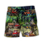 Tractor Outdoor Adventure Quote Beach Shorts Print View For Coastal Escapes And Casual Outings