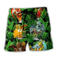 Dragon Drinking Fantasy Humor Beach Shorts Design View For Poolside Relaxation And Holiday Trips