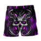 Skull Dark Purple Lightning Beach Shorts For Coastal Adventures And Relaxed Summer Wear