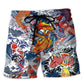 Amazing Koi Fish Ocean Beach Shorts Design View For Poolside Relaxation And Holiday Trips