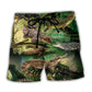 Crocodile Falling In Love Beach Shorts For Resort Travel And Thoughtful Summer Gifting