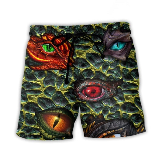 Dragon Eye Fantasy Power Beach Shorts Graphic Detail For Resort Trips And Casual Outings