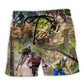 Mountain Biking Adventure Road Beach Shorts Design View For Poolside Relaxation And Holiday Trips