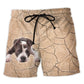 Pitbull Dog Fun Beach Shorts For Beach Trips And Relaxed Vacation Styling