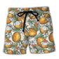 Tiki Tribal Mask Coconut Tropical Beach Shorts Design Detail For Weekend Getaways And Beach Days