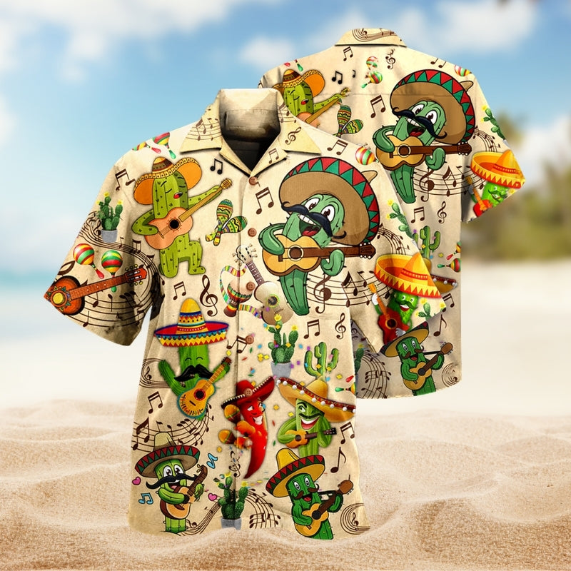 Music Creative Hawaiian Shirt For Coastal Travel, Casual Events, And Comfortable Summer Wear