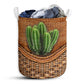 Small Size Cactus Rattan Texture Laundry Basket For Bathroom Bedroom Storage