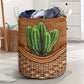 Cactus Rattan Texture Laundry Basket For Room Home Organizer
