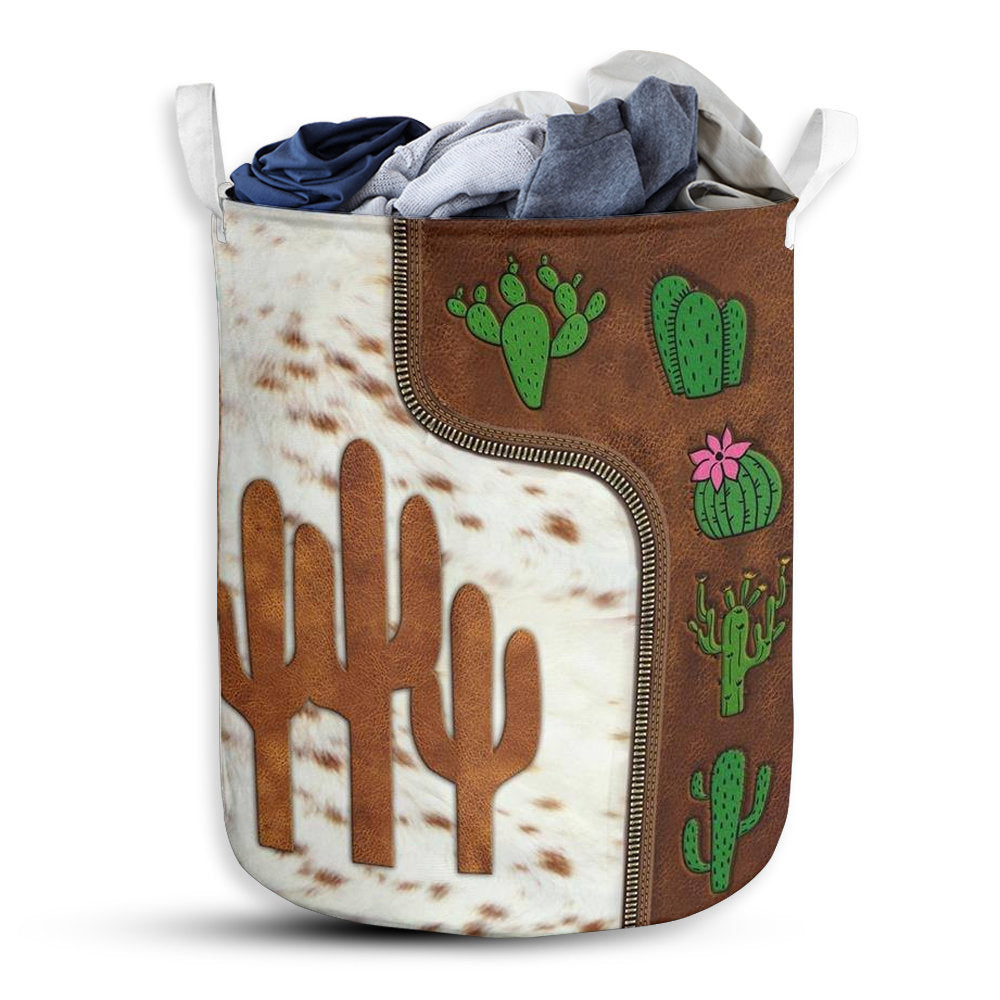 Small Size Cactus Laundry Basket For Bathroom Bedroom Storage