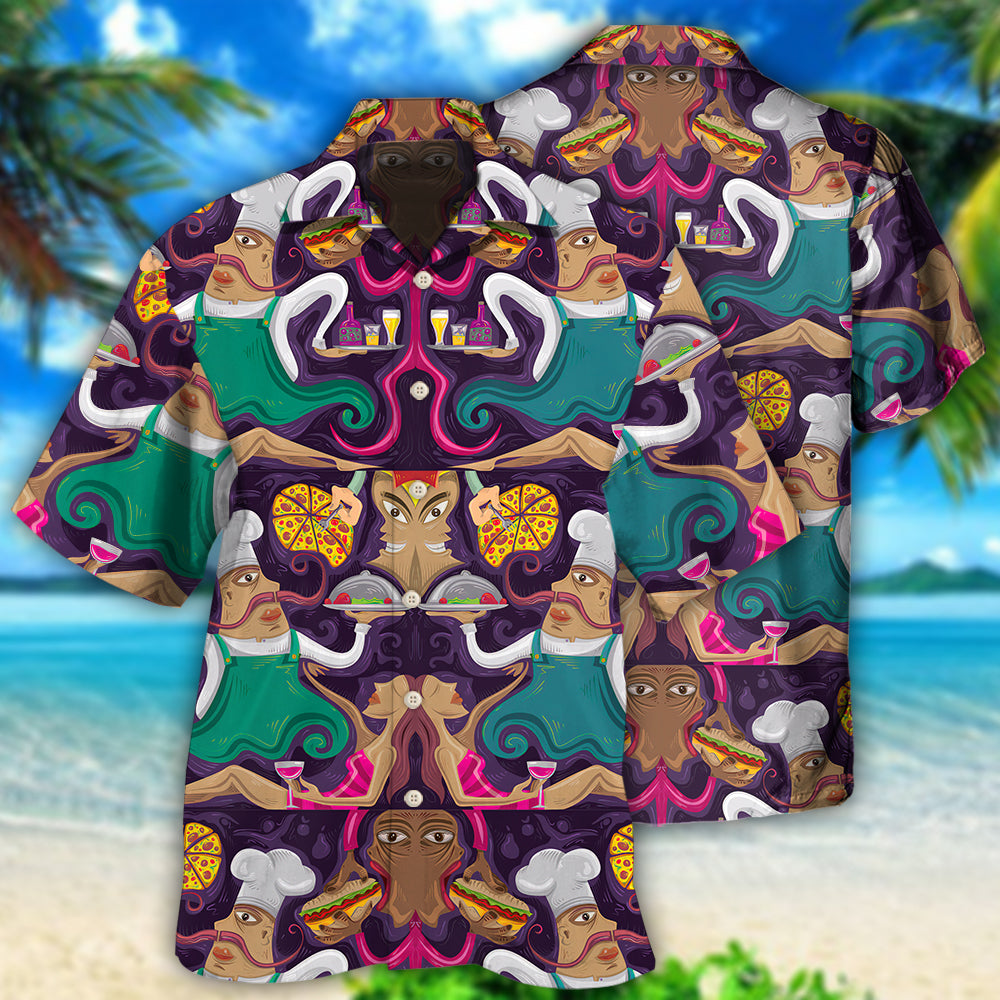 Creative Pizza Chef Food Design Hawaiian Shirt For Beach Days, Summer Outings, And Thoughtful Gift Giving
