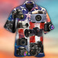 Camera Independence Day Hawaiian Shirt For Resort Getaways And Comfortable Summer Activities