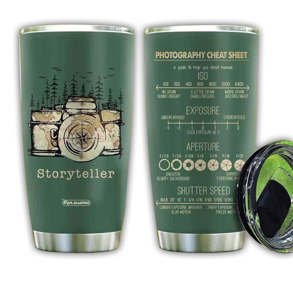 Camera Tells Your Story And Save Your Memory 20 Oz Tumbler For Coffee Travel And Daily Drinks