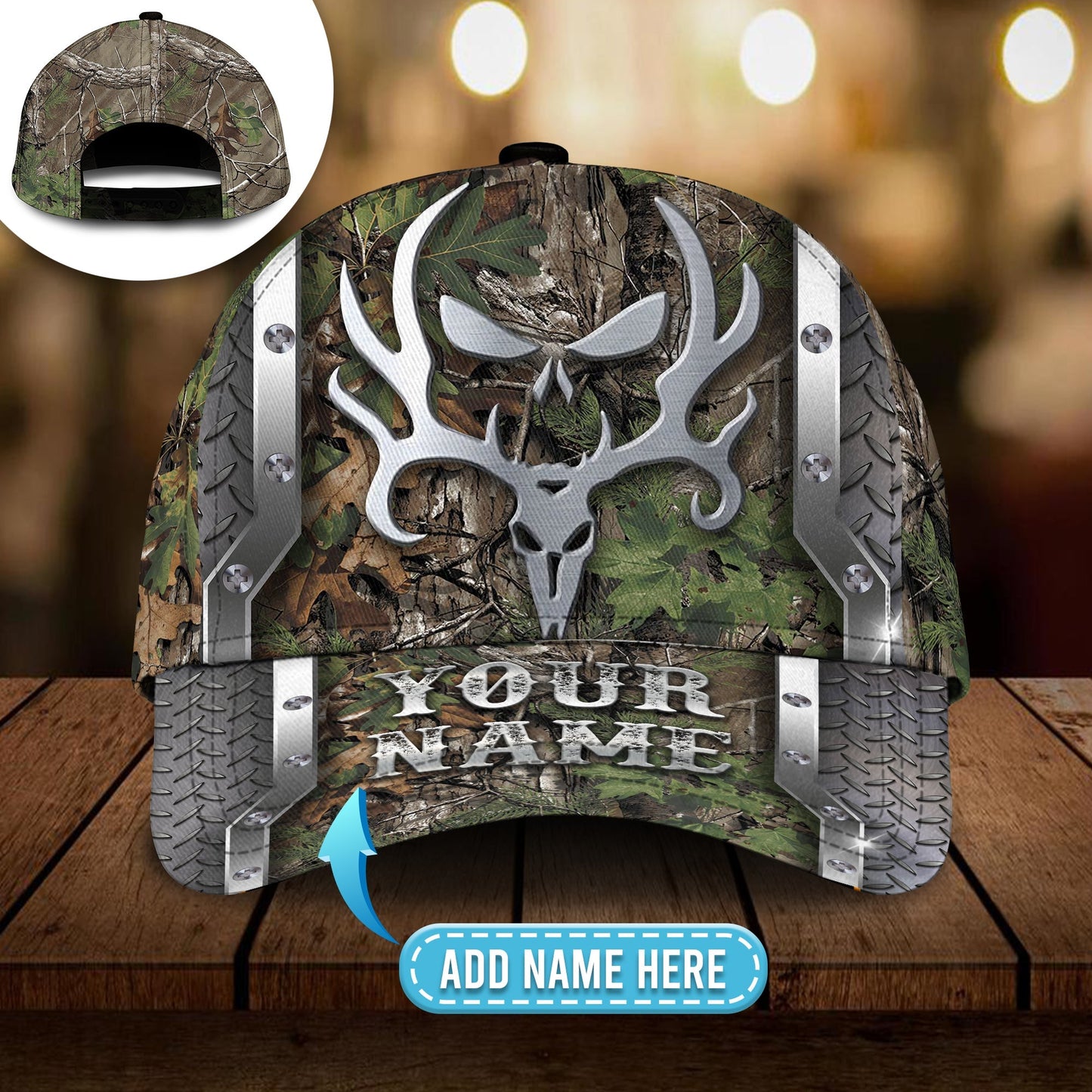Camouflage Deer Skull Personalized Classic Cap For Daily Styling Weekend Travel And Outdoor Activities