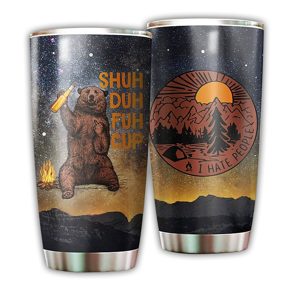 Camping Bear At Weekend 20 Oz Tumbler For Coffee Travel And Daily Drinks