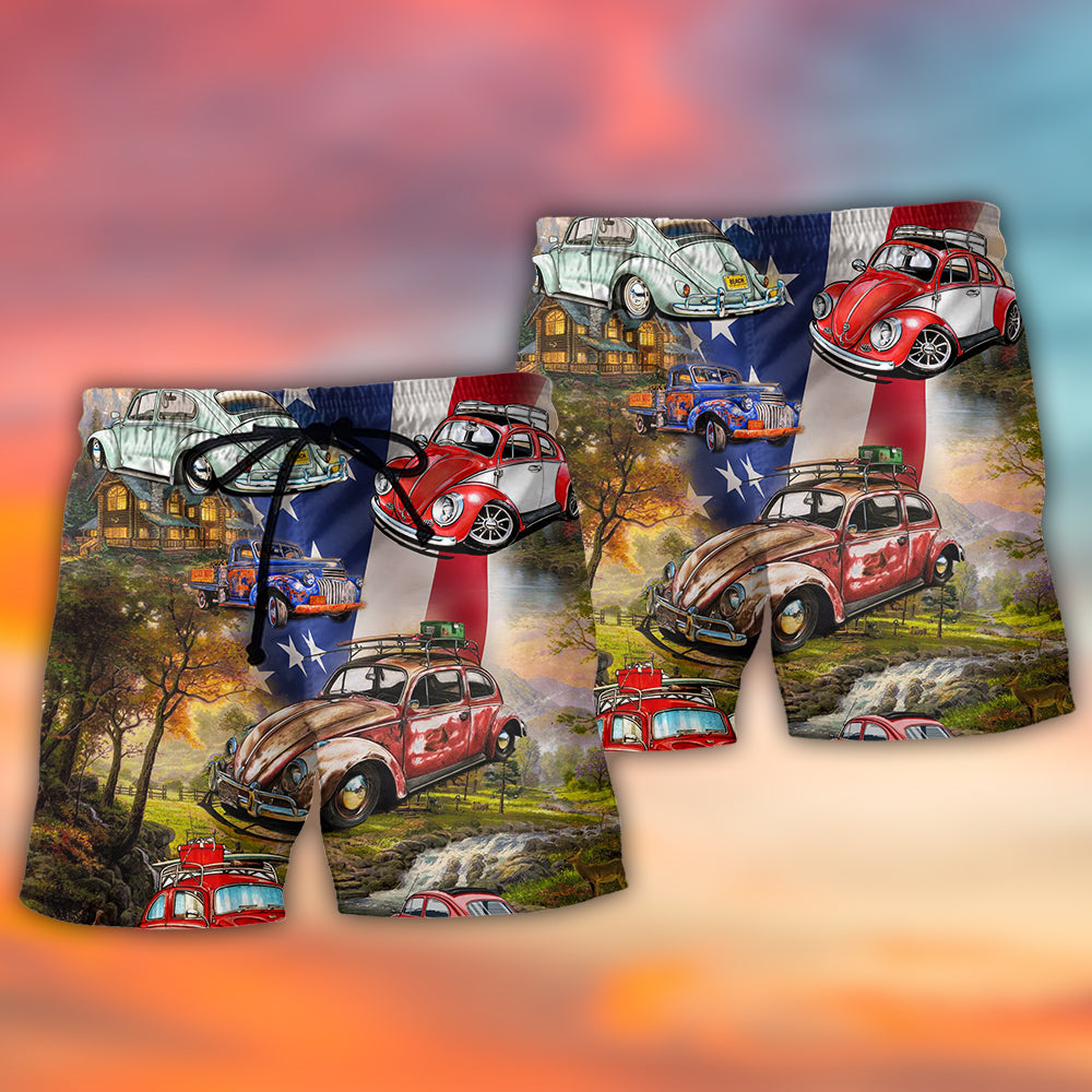 Camping Independence Day Beach Shorts For Poolside Relaxation And Summer Adventures
