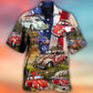 Camping Independence Day Hawaiian Shirt Design Detail For Beach Days And Holiday Travel