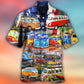 Camping Independence Day American Hawaiian Shirt Pattern View For Relaxed Warm Weather Outfits