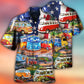 Camping Independence Day American Hawaiian Shirt For Summer Vacation And Beach Travel