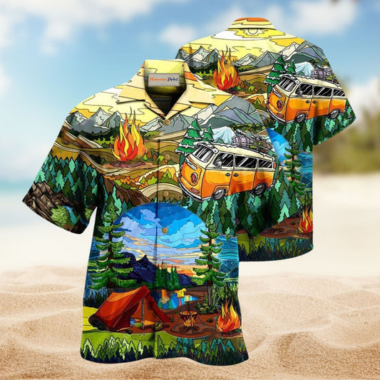 Camping Life Is Best Hawaiian Shirt For Island Getaways Beach Parties And Comfortable Vacation Style