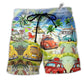 Camping Love Beautiful Life Hawaiian Print Beach Shorts For Vacation Travel And Relaxed Outdoor Comfort