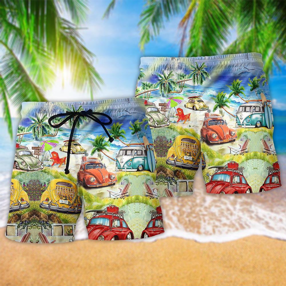 Camping Outdoor Beach Shorts Pattern Detail For Seaside Leisure And Bright Summer Outfits