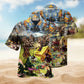 Camping Bear Encounter Humor Hawaiian Shirt For Summer Vacation Beach Travel And Relaxed Casual Wear