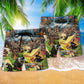 Camping Worst Case Scenario Bears Eat You Funny Beach Shorts For Beach Days And Casual Outdoor Wear