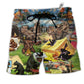 Camping Worst Case Scenario Bears Eat You Funny Beach Shorts For Warm Weather Trips And Everyday Use