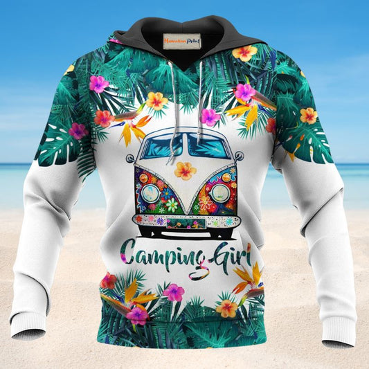 Camping Girl Loves Hoodie For Active Interests Outdoor Trips And Everyday Style