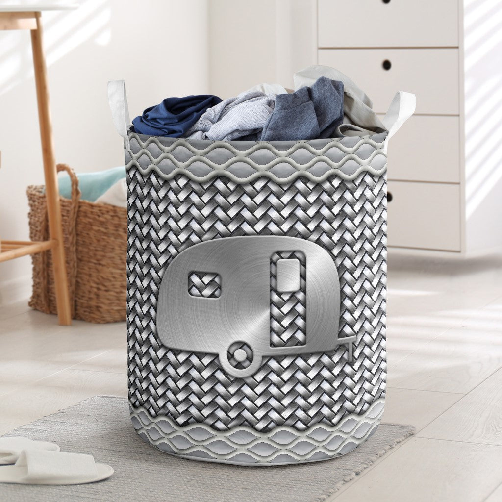 Camping Van Metal Style Laundry Basket For Room Home Organizer