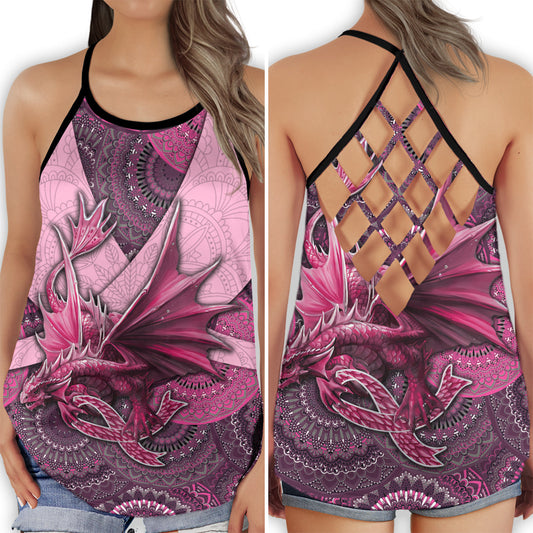 Breast Cancer Strong Support Hollow Tank Top For Community Events And Positive Support