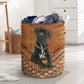 Cane Corso Dog Rattan Texture Laundry Basket For Room Home Organizer