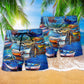 Canoe Life Journey Enjoy The Ride Beach Shorts Pattern View For Vacation Travel And Outdoor Fun