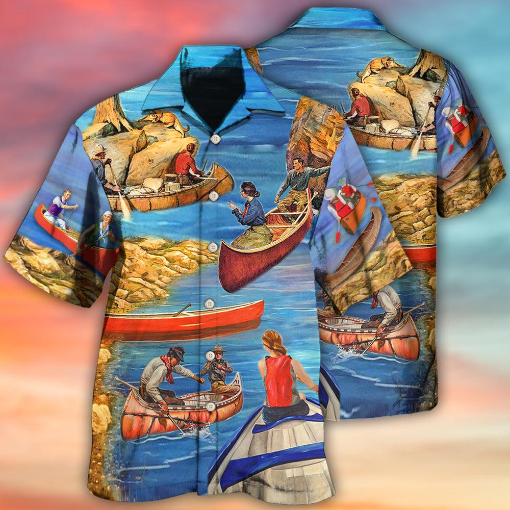 Canoe Outdoor Hawaiian Shirt For Island Vacations, Resort Wear, And Relaxed Seasonal Style