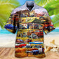 Classic Car Bless Hawaiian Shirt Pattern View For Lightweight Everyday Style